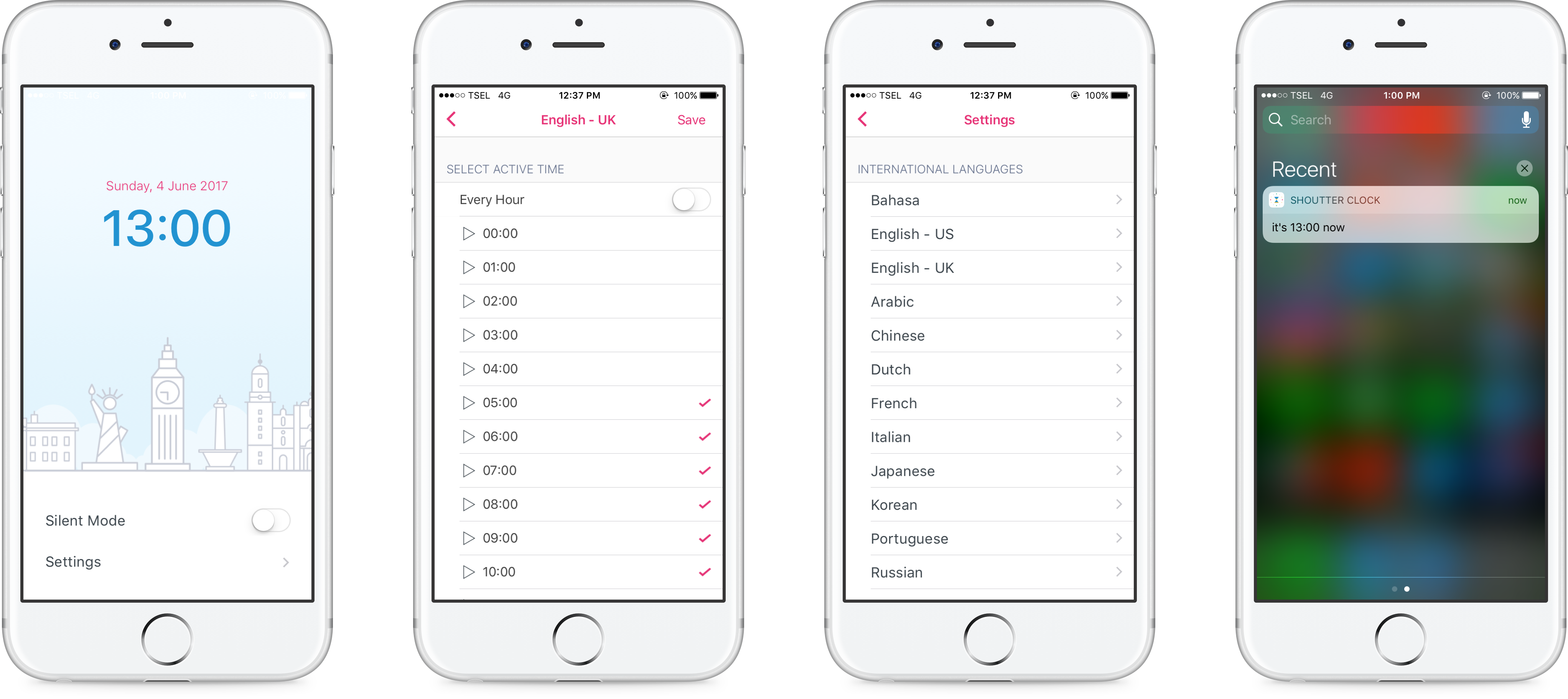 Shoutter Clock App